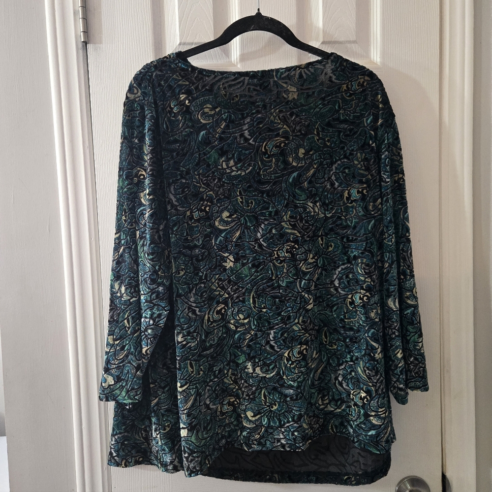 3x stretchy velour blouse - Picture 4 of 4